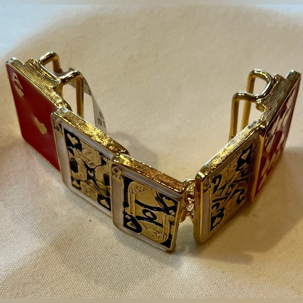Vintage MIMI Di N “Playing Cards” Belt Buckle, NWT